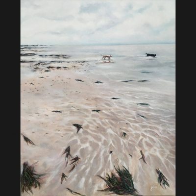 Summer Fun at Felpham beach Oil painting on canvas 24” x 30” 60cm x 70cm
SOLD